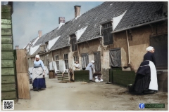 1905-achterzijde-woningen-westzijde-Badstraat-kleur